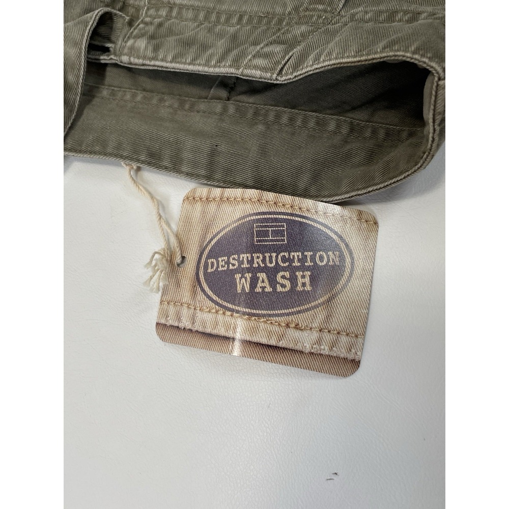 Tommy‎ Hilfiger Military Cargo Pants Destruction Wash Mens Size L Green NWT - Picture 9 of 10